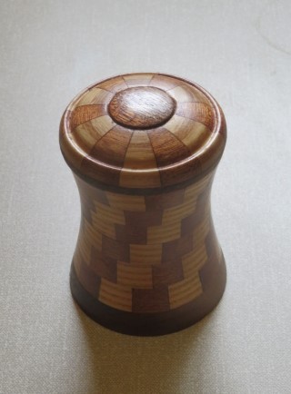 This segmented pot won a commended certificate for Geoff Christie